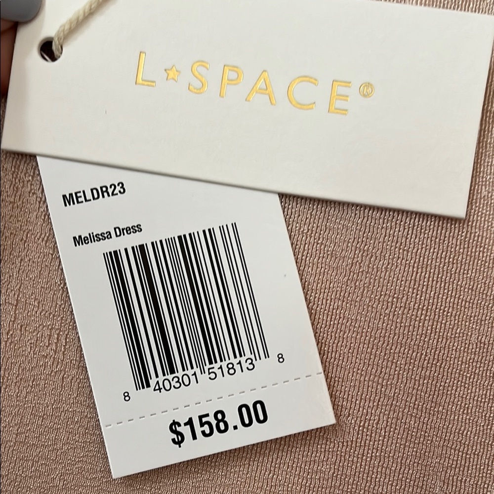 L*Space Tan Long Sleeve V-Neck Cocktail Dress - Picture 2 of 4